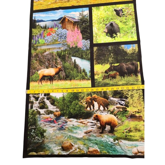 Natures Wonder Scenic Wildlife Fabric Panel 24"x44" By Studio RK For Robert Kauf - Picture 14 of 14
